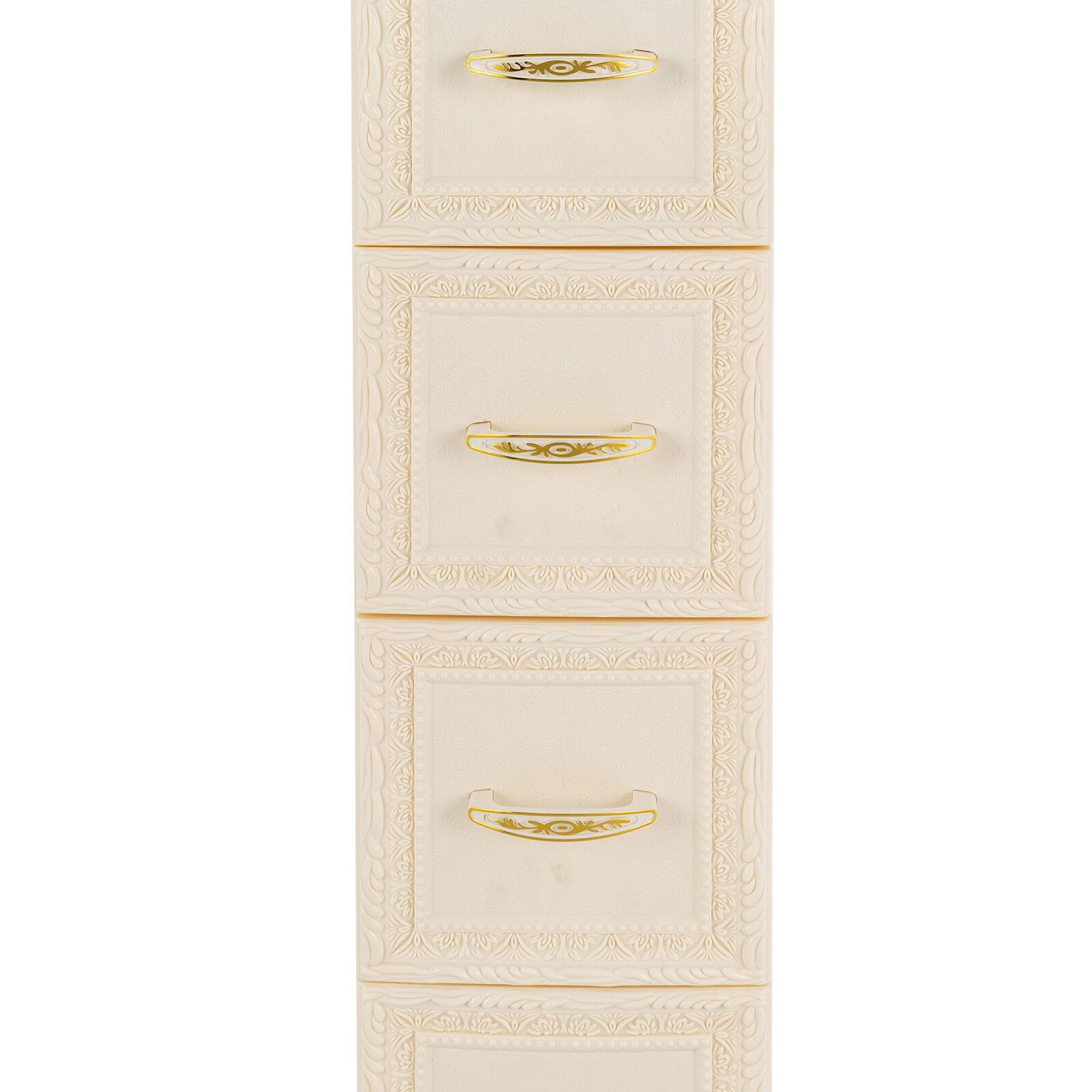 6Tier Bathroom Floor Cabinet, Vertical Storage Unit with Drawers and Casters
