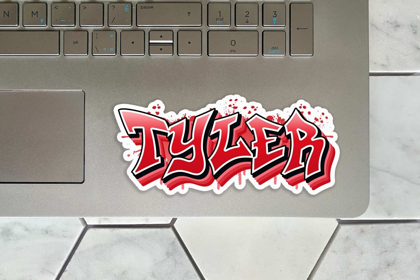 Graffiti Custom Personalized Name Decal Sticker Lettering Water Bottle Laptop
