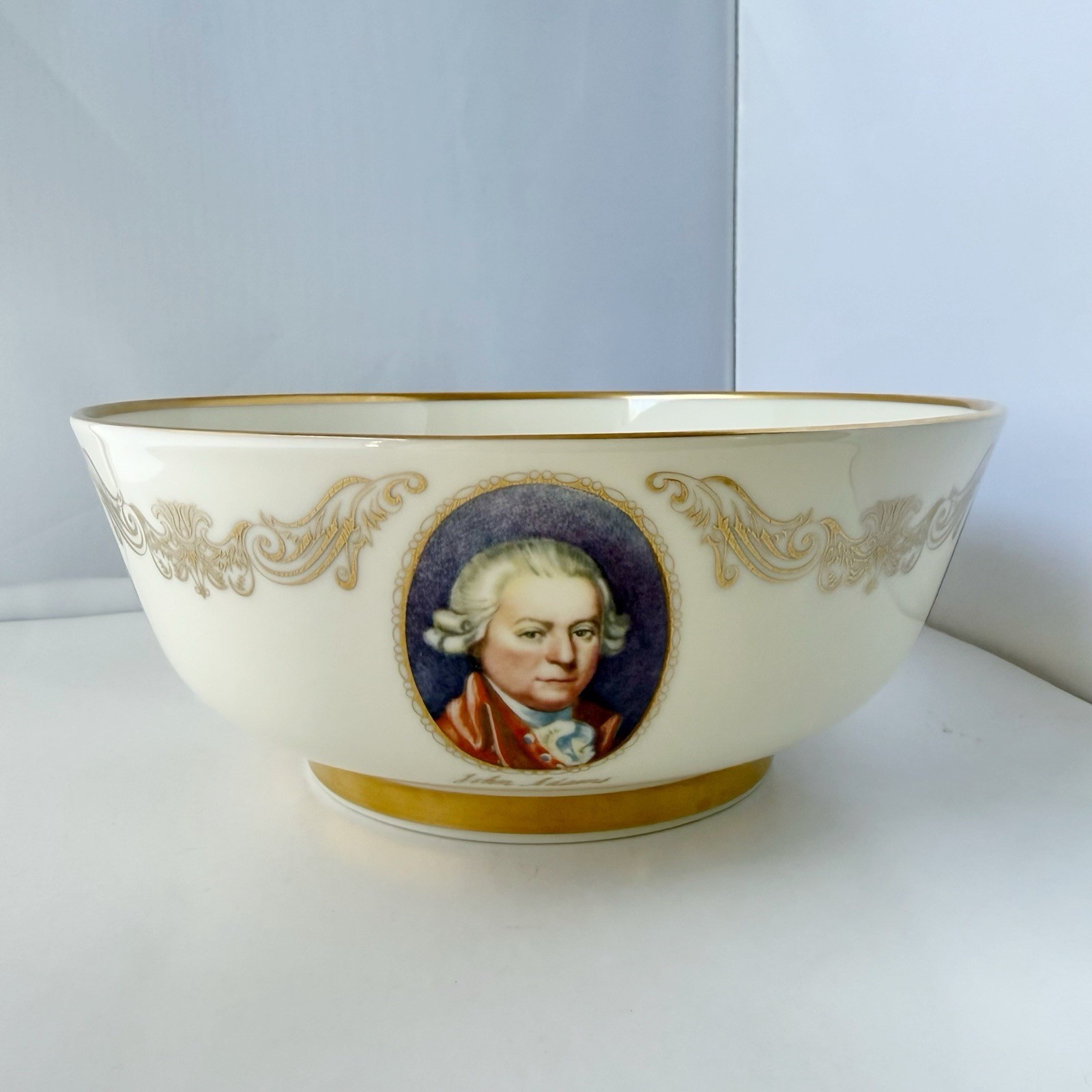 Vintage Lenox United States Patriots Portraits Gilt Rim Decorative Bowl