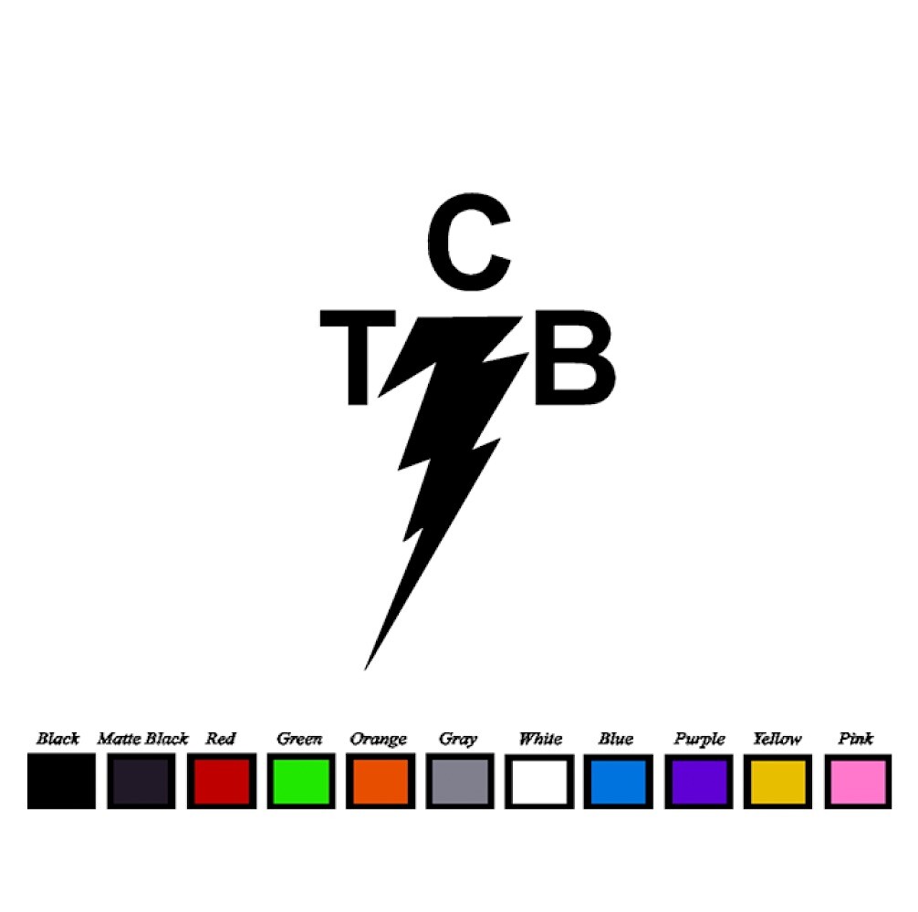 TCB LOGO Vinyl Decal Sticker Emblem Side Stickers Car Truck Window 4″ 6″ 8″