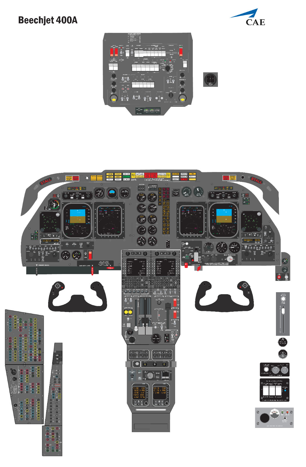 Beechjet 400A Cockpit Poster 24in x 36in