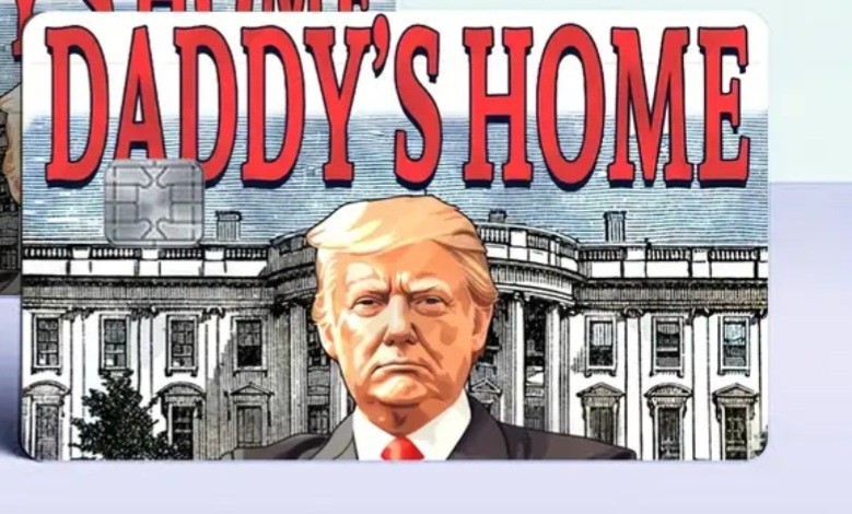 Donald Trump Daddy’s Home Credit Debit Card Sticker Free Ship MAGA Republicans.
