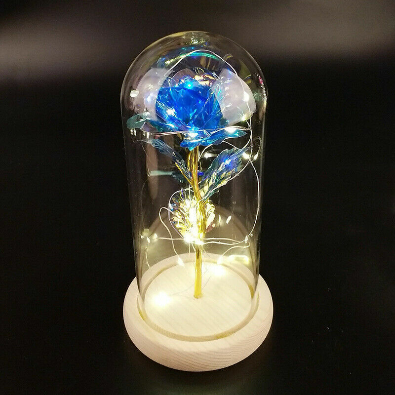 Rose LED Light Glass Gifts for Wife Women Her Christmas Girlfriend Birthday Gift