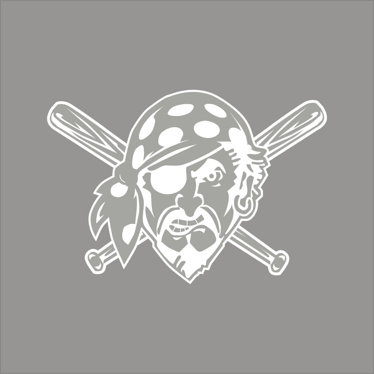 Pittsburgh Pirates #6 MLB Team Logo 1 Color Vinyl Decal Sticker Window Car Wall
