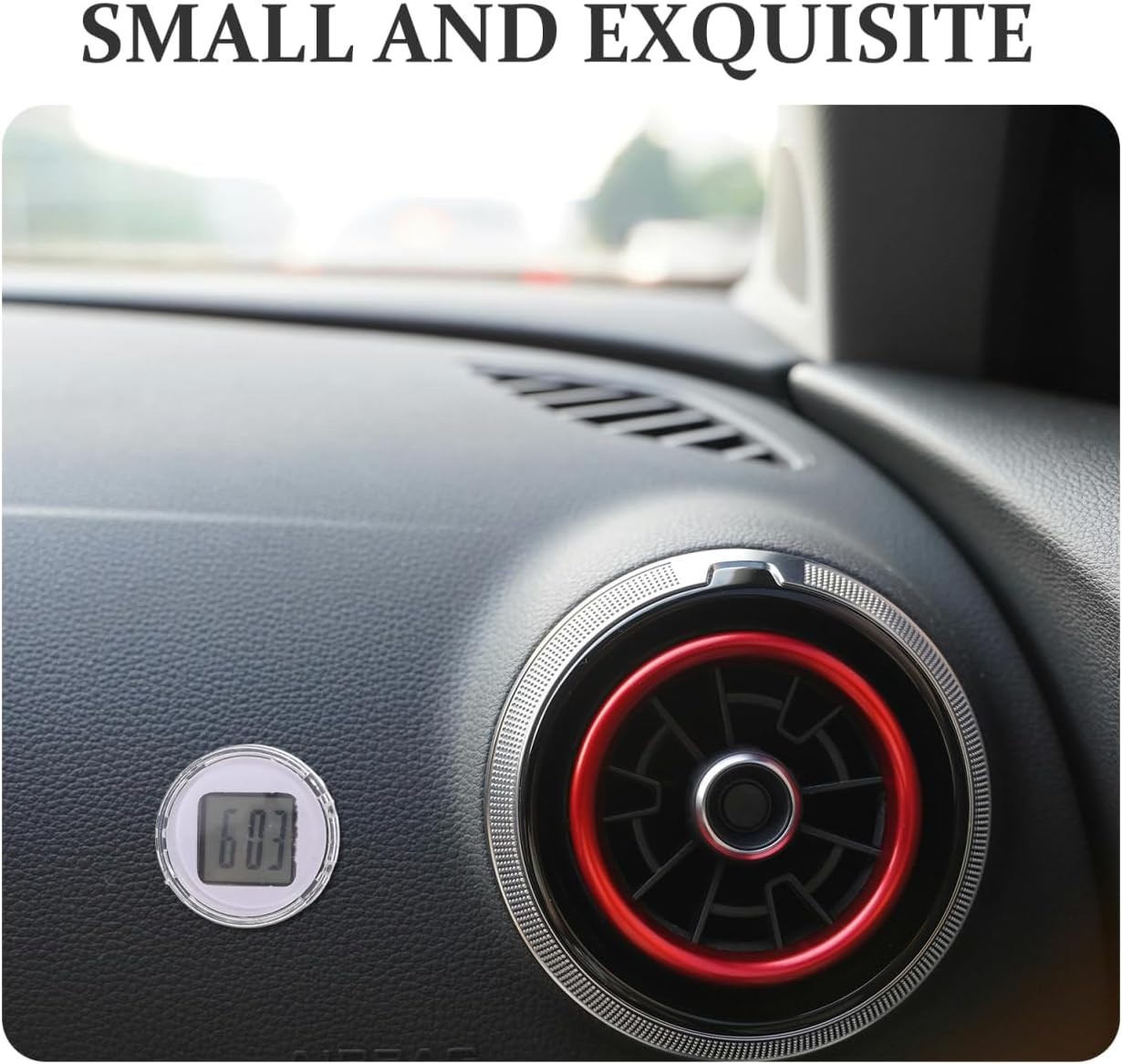 Sleek Mini Waterproof Digital Clock for Cars and Motorcycles – Easy Stick-on