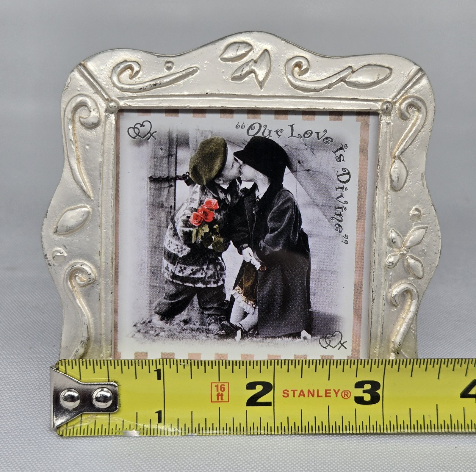 Lot of 3 Enesco Kim Anderson’s Pretty as a Picture square metal frames, w/boxes