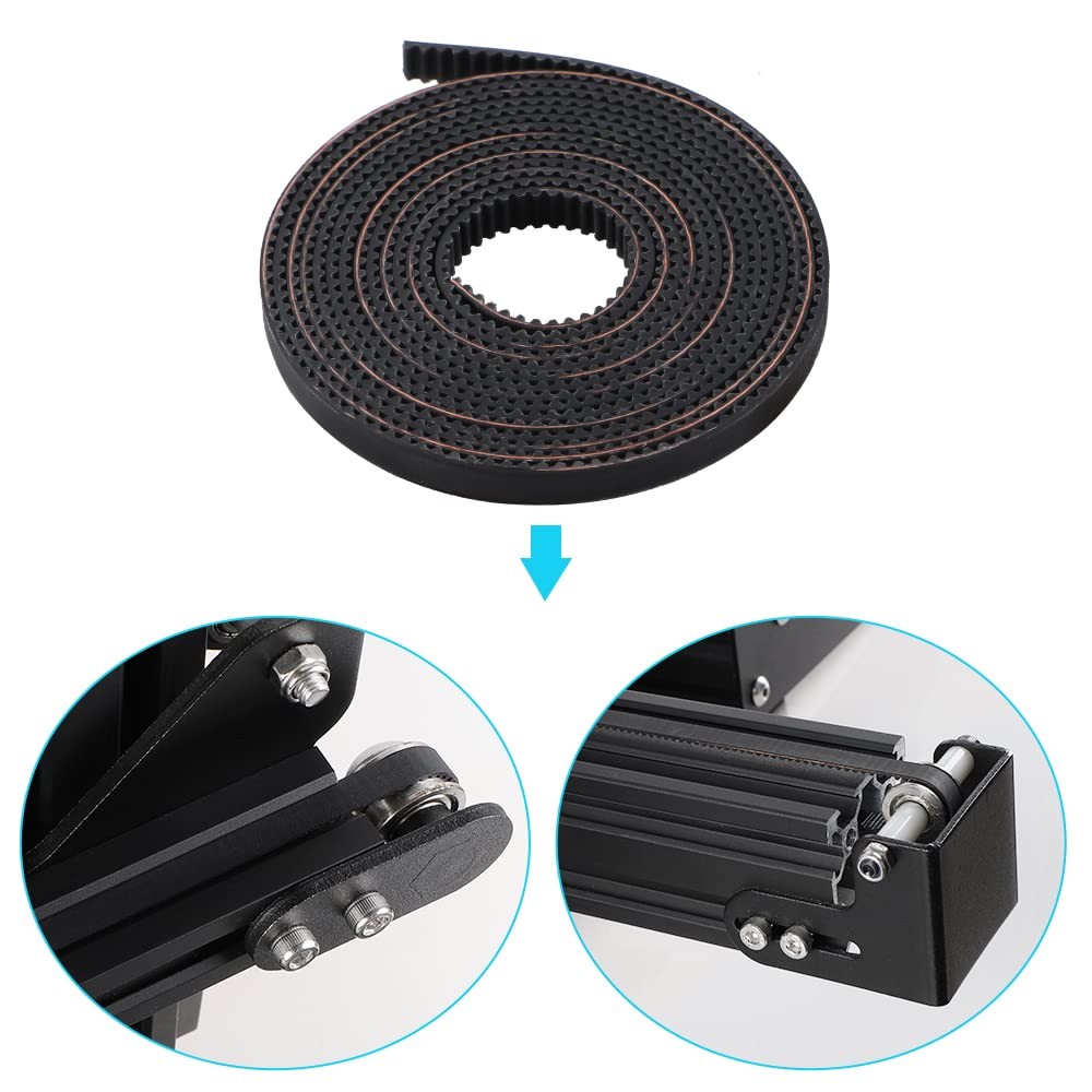 Official Creality Timing Belt Length 2M, Open 2GT Timing Belt Pitch 2mm Width 6m