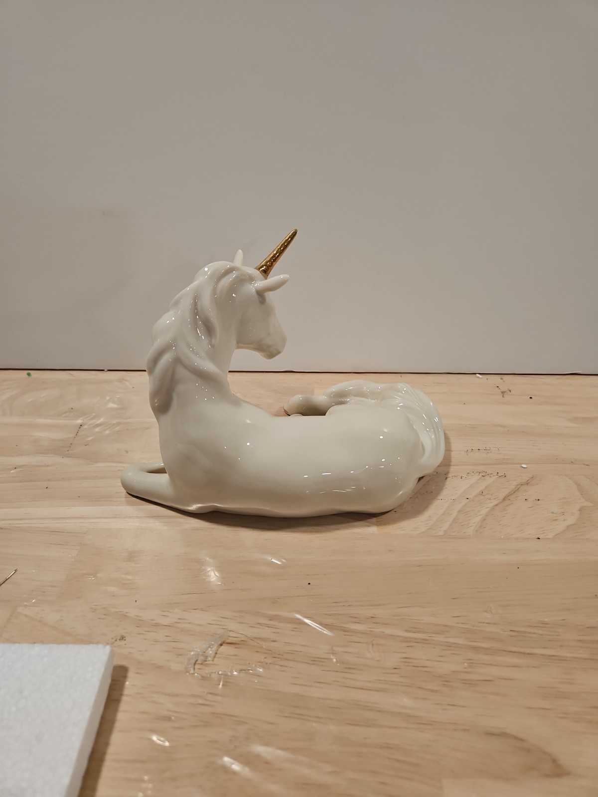 VTG 1993 Lenox China Jewels Collection UNICORN Laying Down Porcelain Figurine