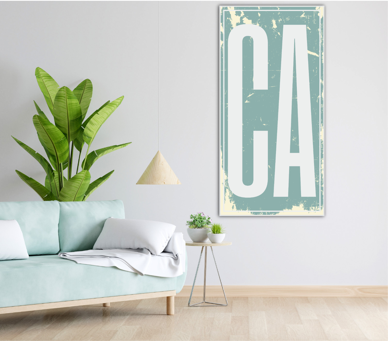 California Wall Sign – CA Aluminum Sign – Coastal Decor, Surf, Salt Life