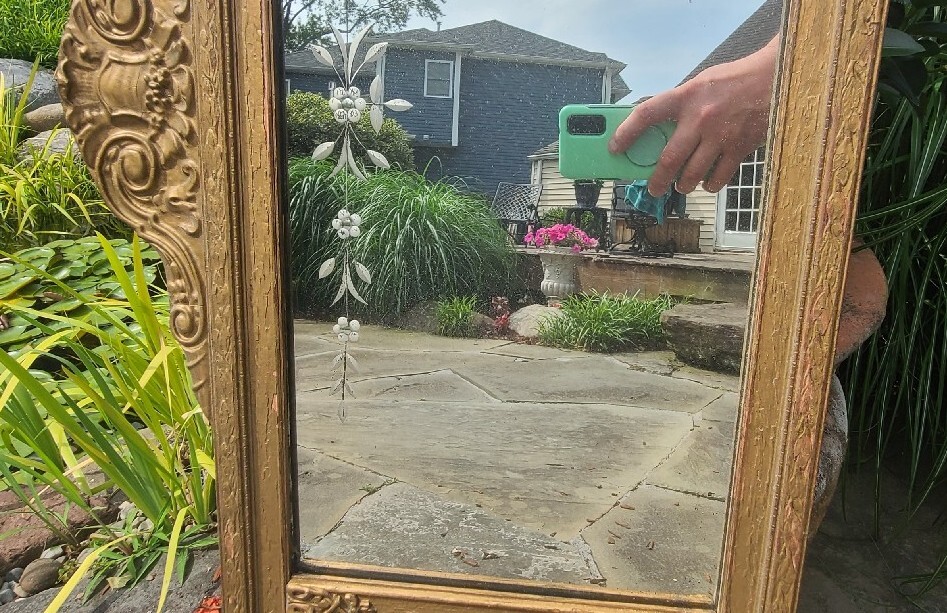 Antique 1920s Etched Ornate Mirror 4ft 2in Long Buyer Can Ship Mercury Glass