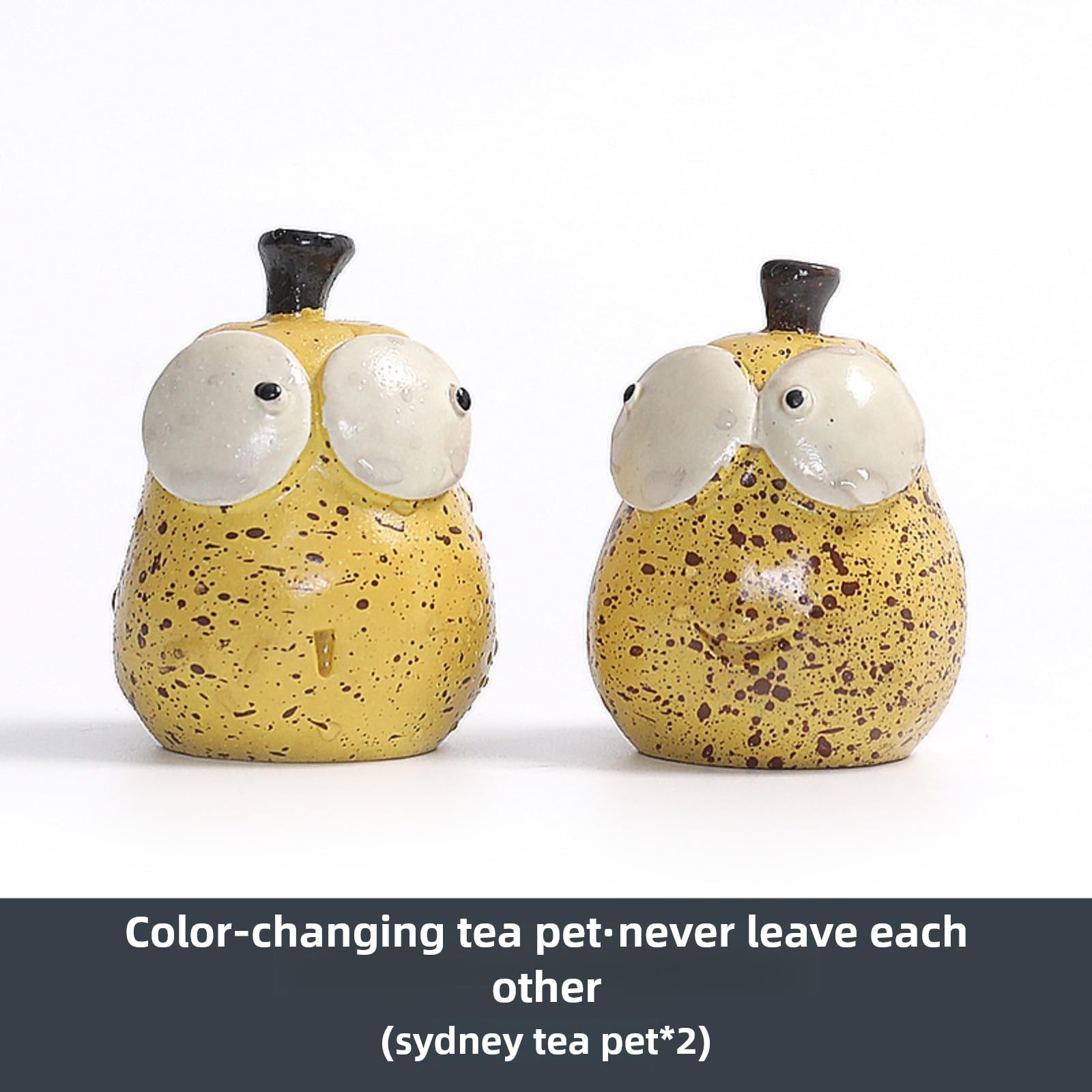 Two Color Changing Snow Pear Resin Tea Pet 5.7cm Kung Fu Tea Tray Accessories
