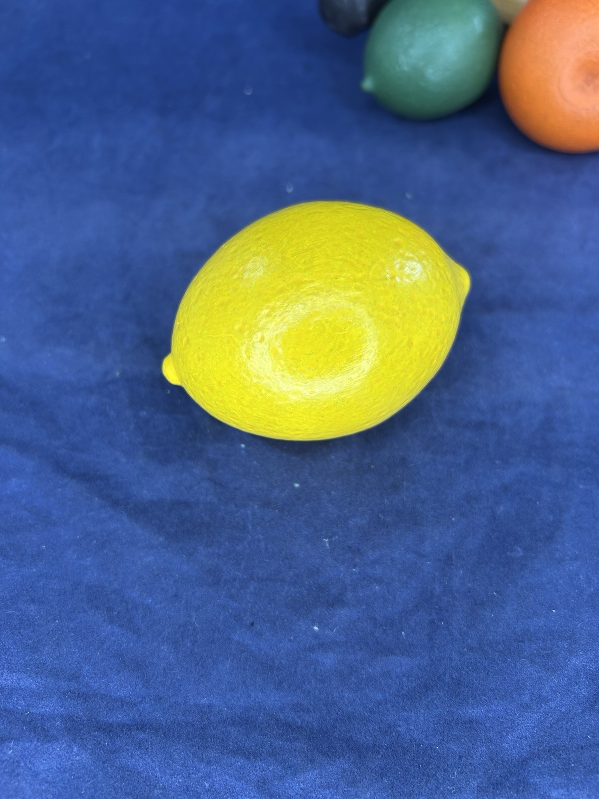 MCM Wooden Painted Fruit 5 PIECES Vintage Lemon Lime Orange Papaya Banana