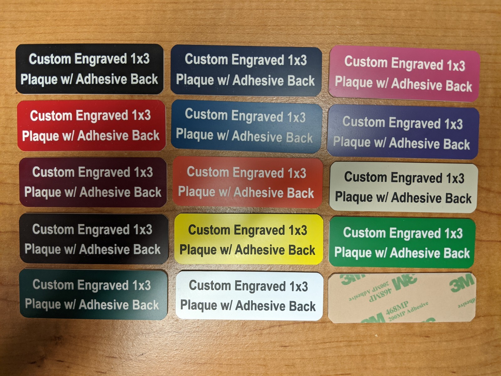 Custom Engraved 1×3 Plaque / Plate Sign Tag Shadow Box Gift Trophy ANY COLOR