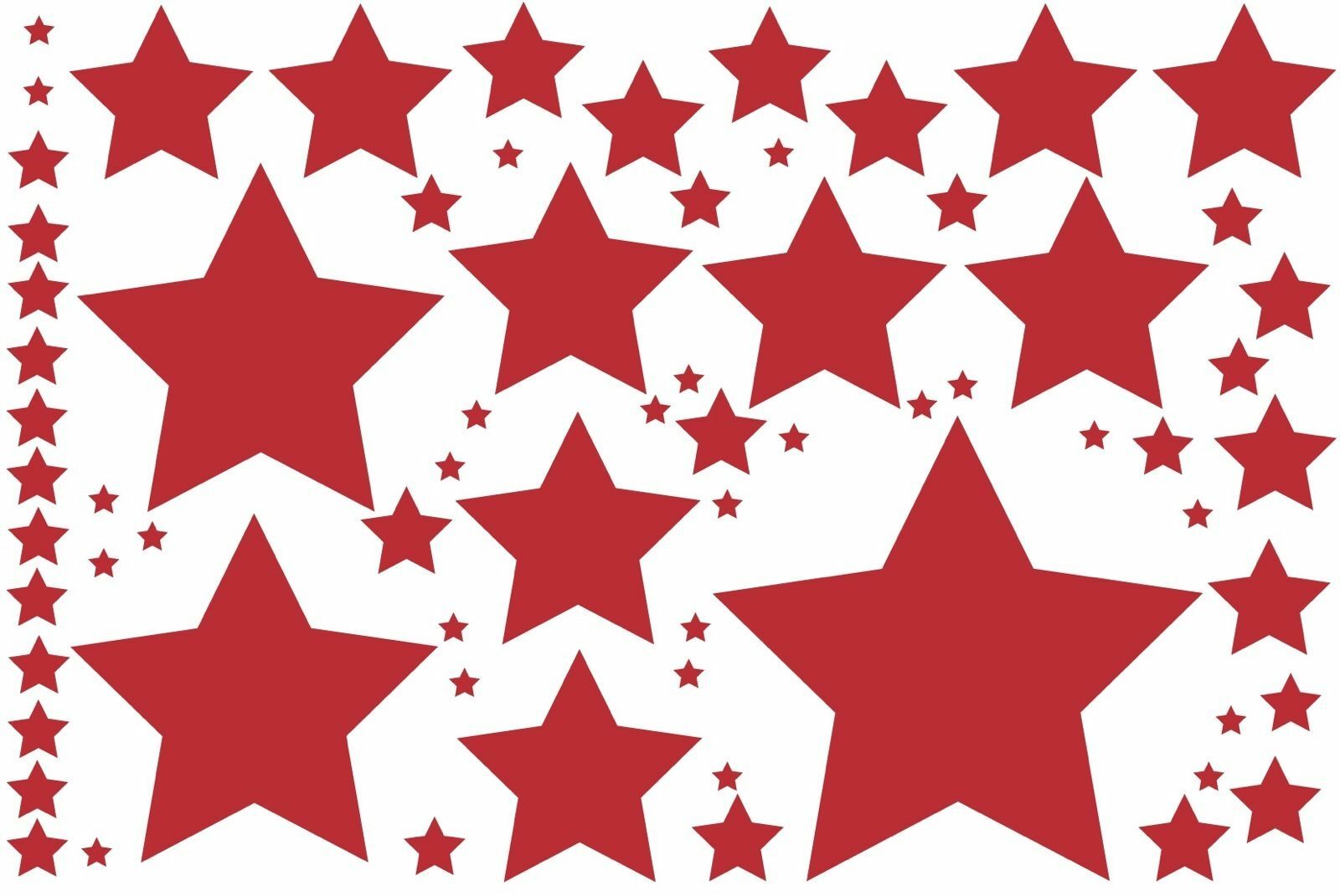 Rapid Vinyl 69 Random Various Sized Star Vinyl Decal Stickers Removable