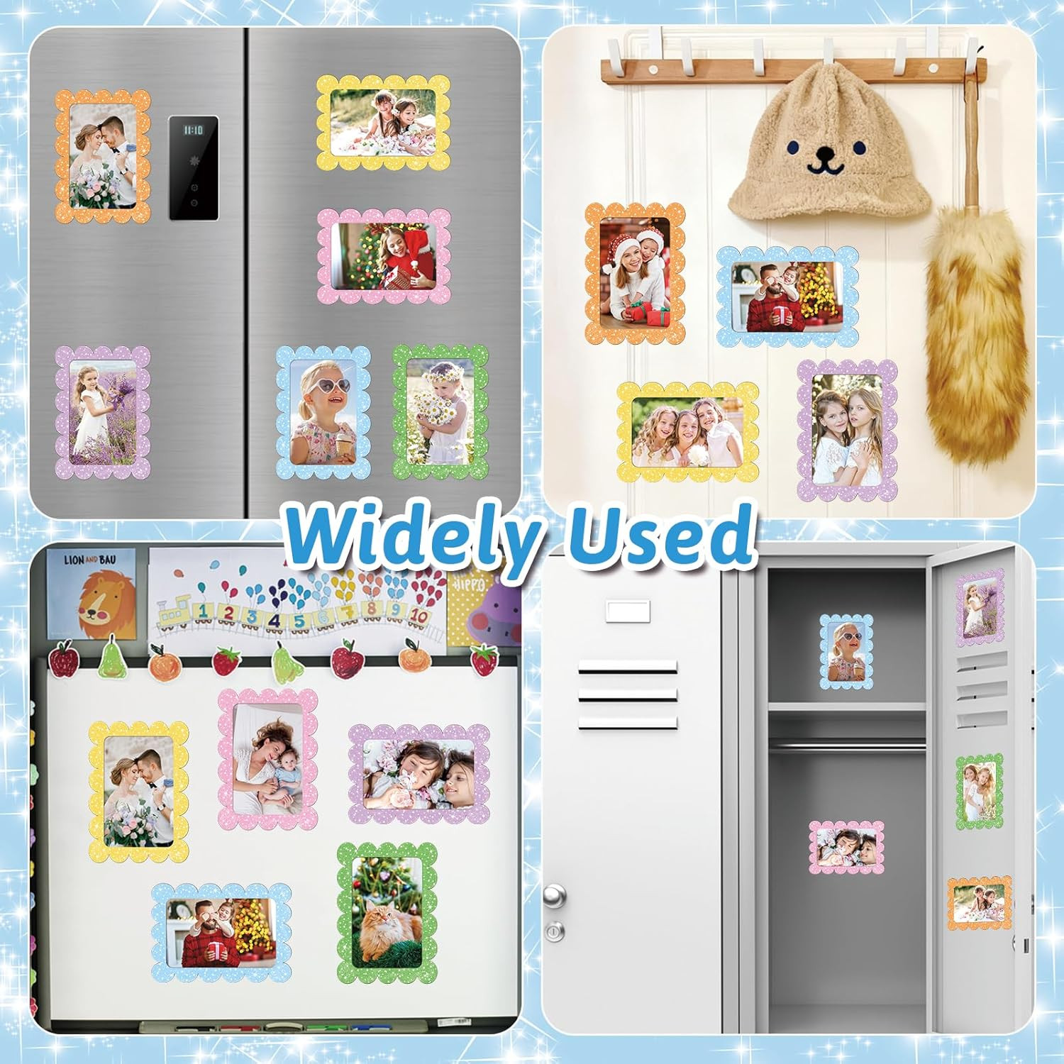 6 Pack Magnetic Picture Frame, 4 X 6 Inches Fridge Magnetic Photo Frames, Magnet
