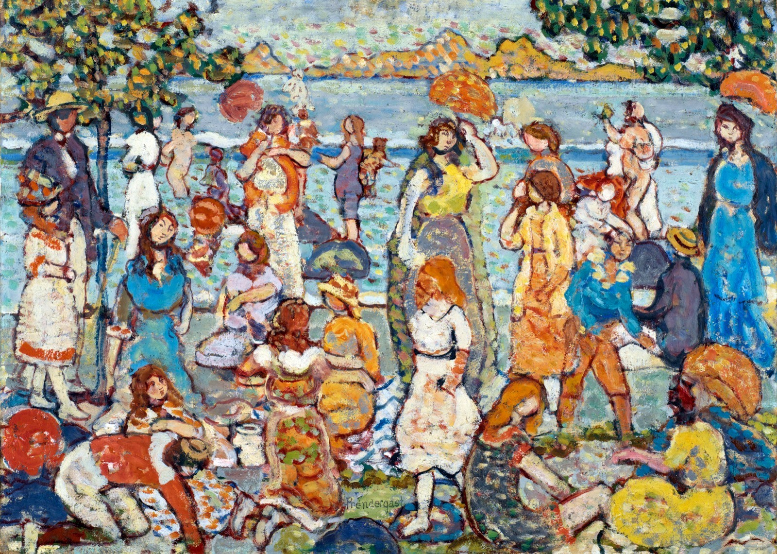 12737.Wall Decor Poster.Interior home art.Room design.Impressionist Beach Scene