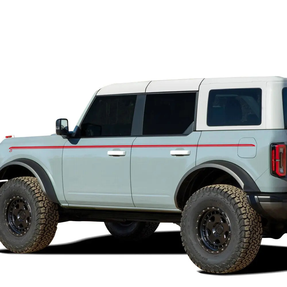 Aftermarket Upper Door Side Line Stripe Decal for Ford Bronco 2/4-Door (2021–202