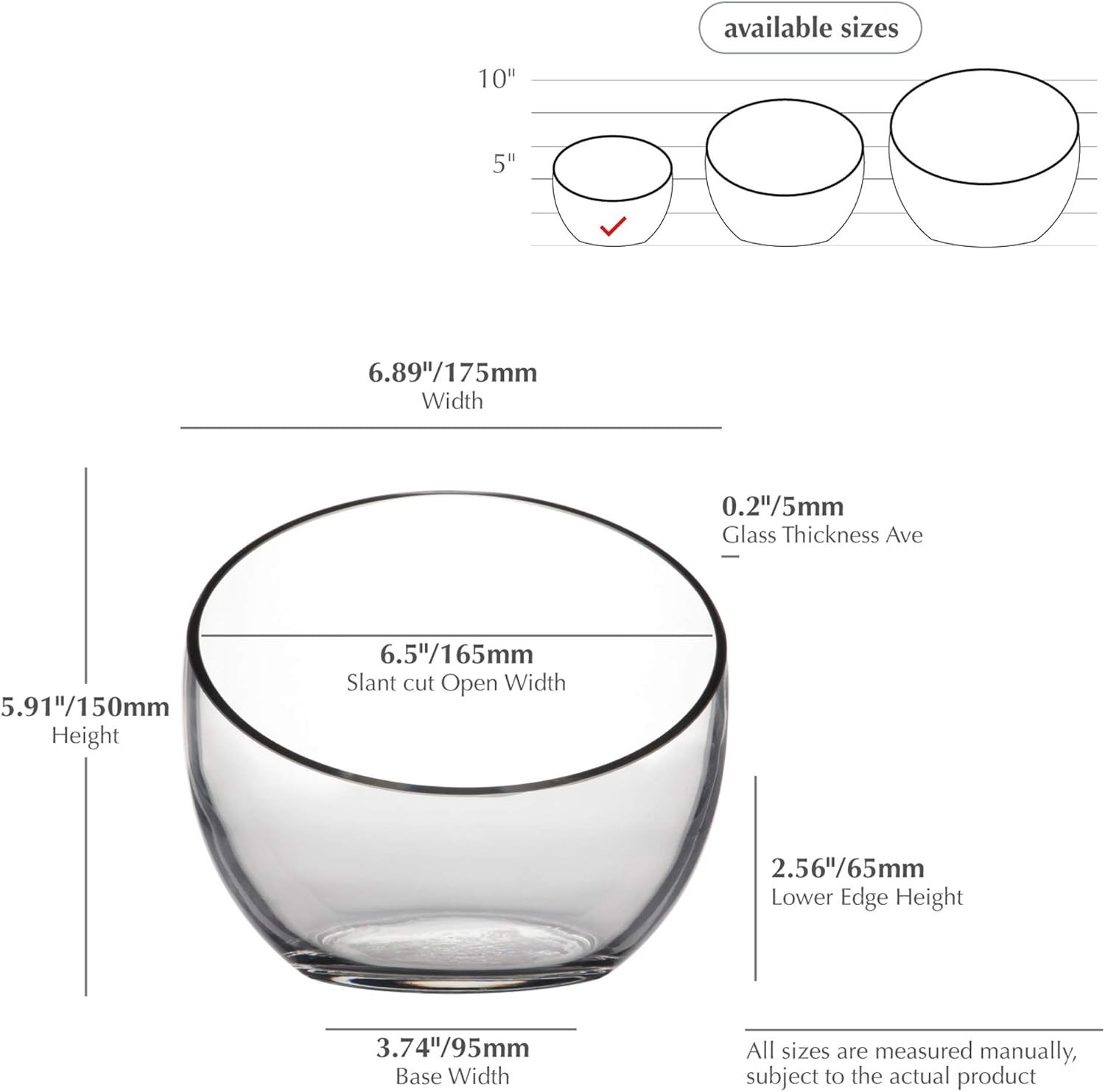 Stylish Slant Cut Glass Bowl – Perfect for Home Decor & Gift for All Occasions