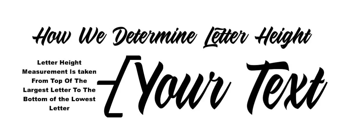 Custom Text Vinyl Lettering Transfer Sticker Decals Any Text-Numbers-Any Font v9