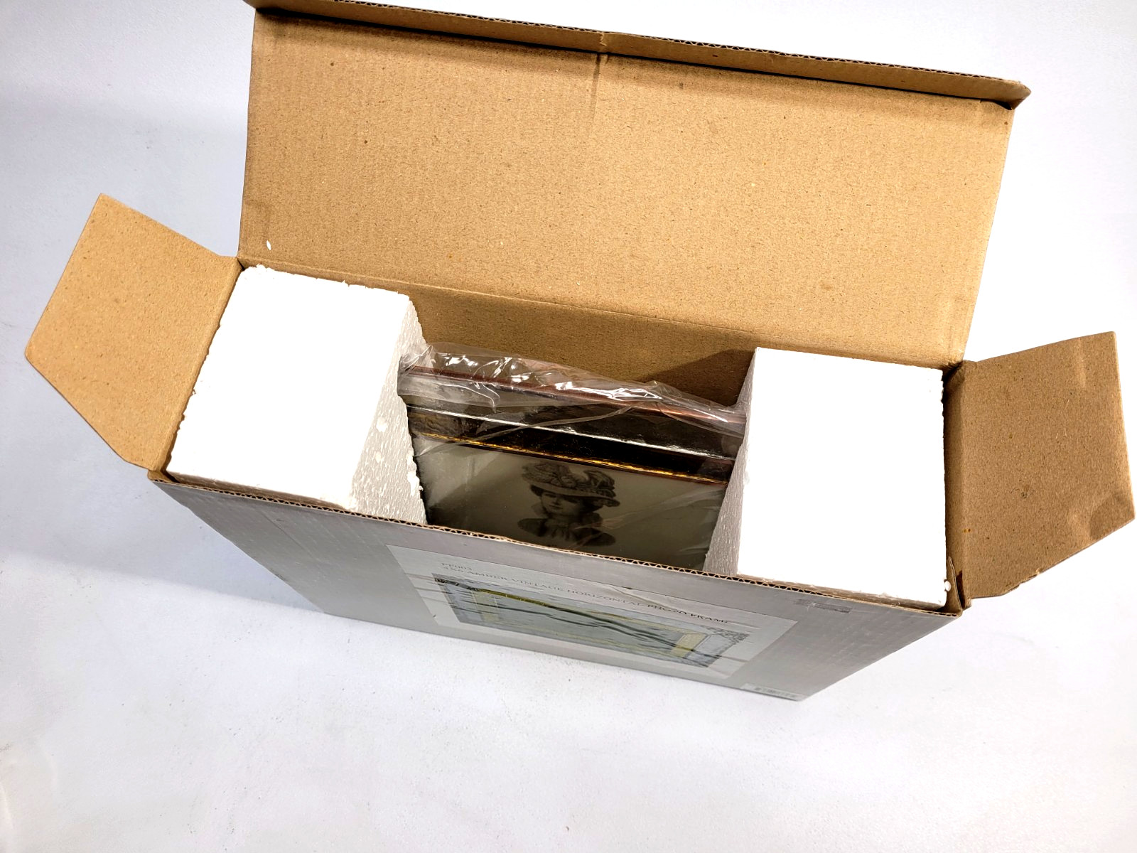 New Amber Vintage Horizontal Photo Frame Stained Glass 4″ X 6″ (PF003)