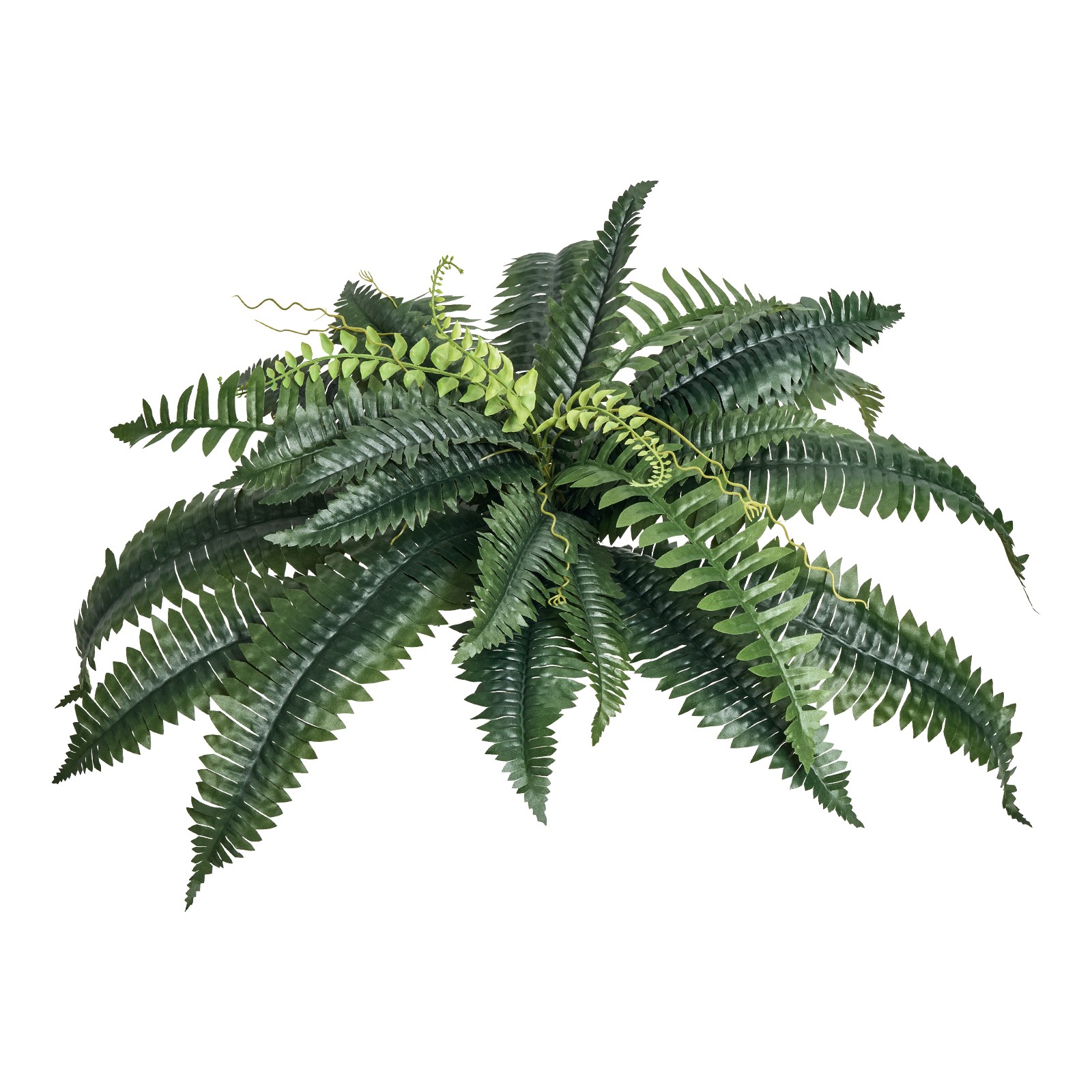 Uimoso Pack of 2 33″ Artificial Boston Fern Bush Plant Green Plant Home Decor