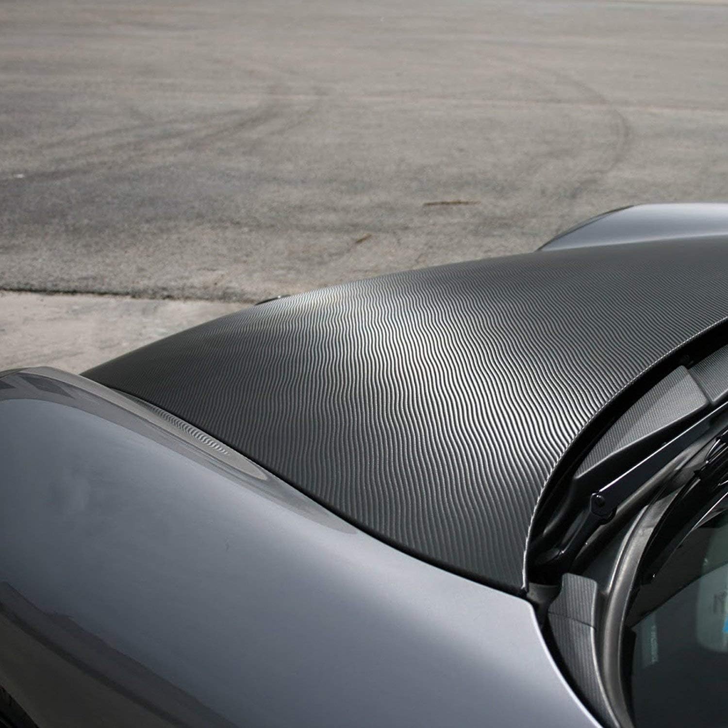 3D Black Carbon Fiber Vinyl Wrap Roll with Air Release – Outdoor Rated for Au…
