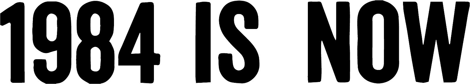 HORIZONTAL 1984 is Now vinyl decal sticker orwell illumnati new world order