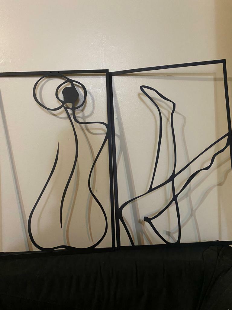Metal Sexy Line Two Women Decor,Face Wall Art,Family,Tree Passion,Gift,Room,Home