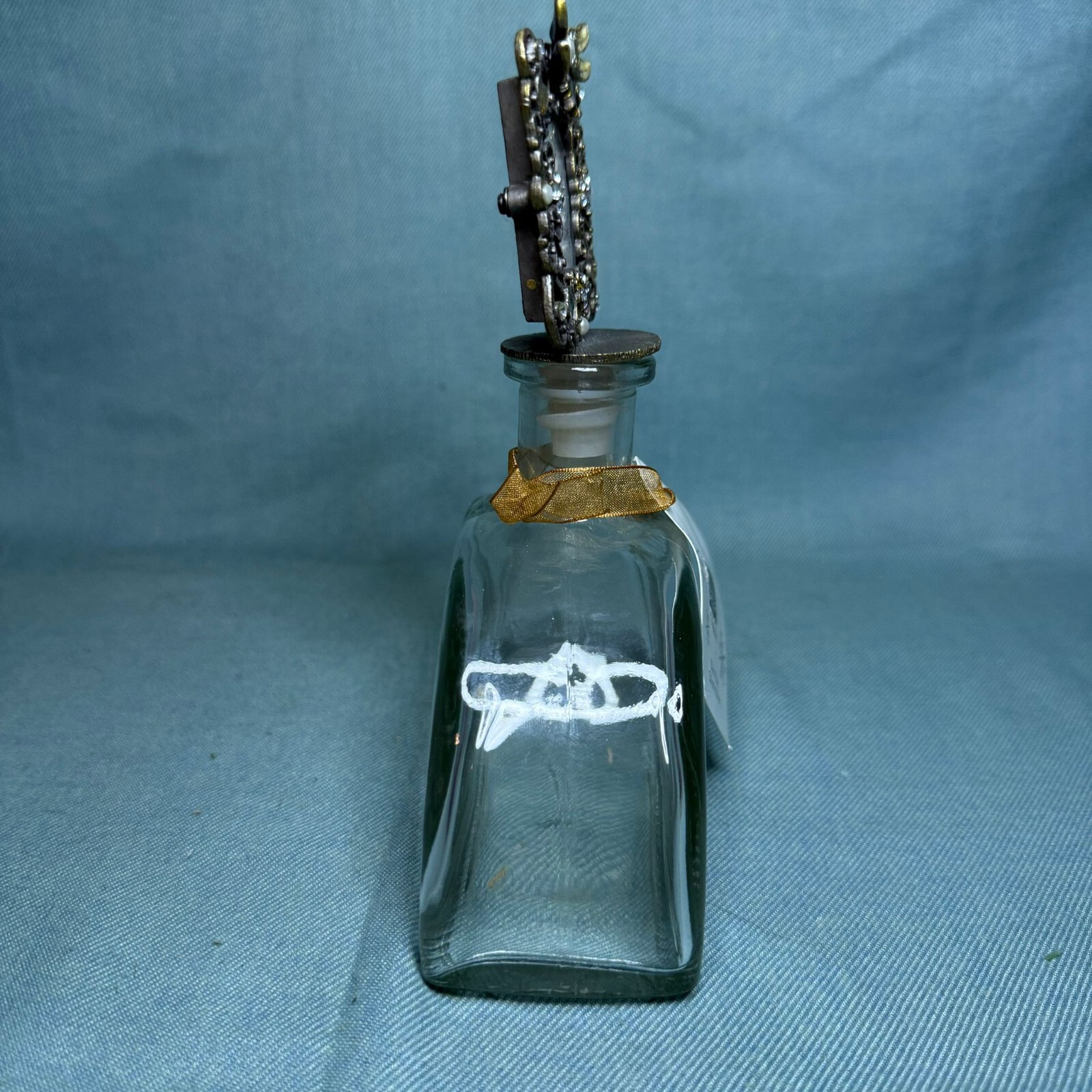 Studio Decor, Bottle 6″ with Cap with Photo Frame 1.5×1.5″, Decor