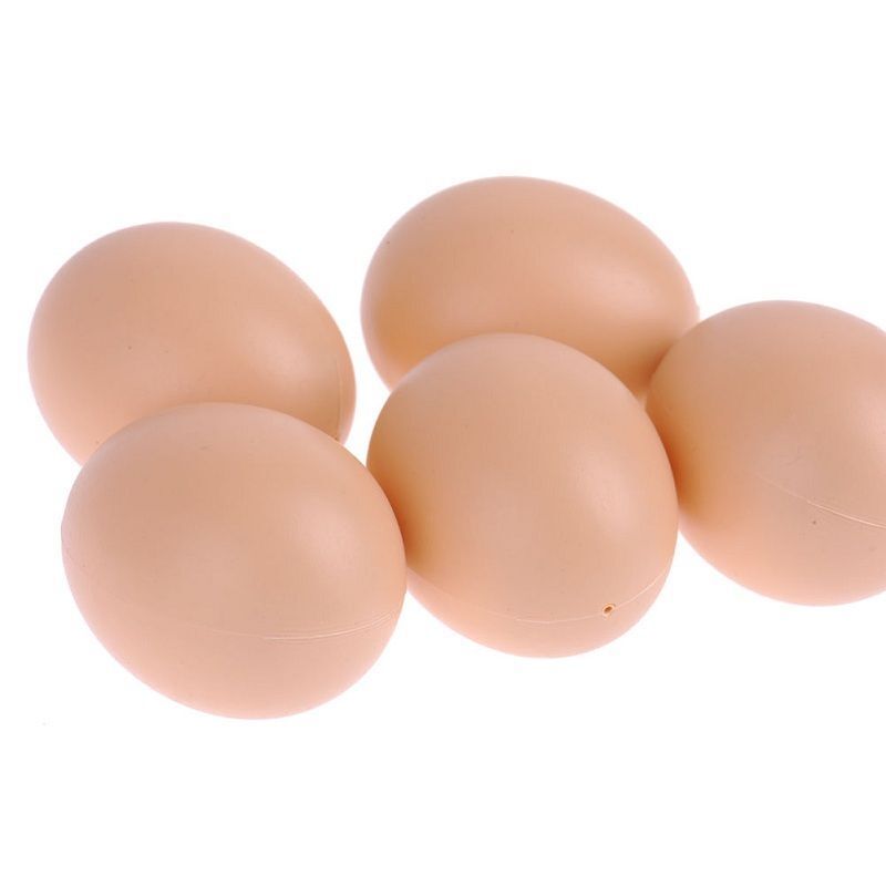 30× Liftlike Chicken Egg Plastic Fake Eggs 2″ Fake Dummy Egg Hen Joke Prank US