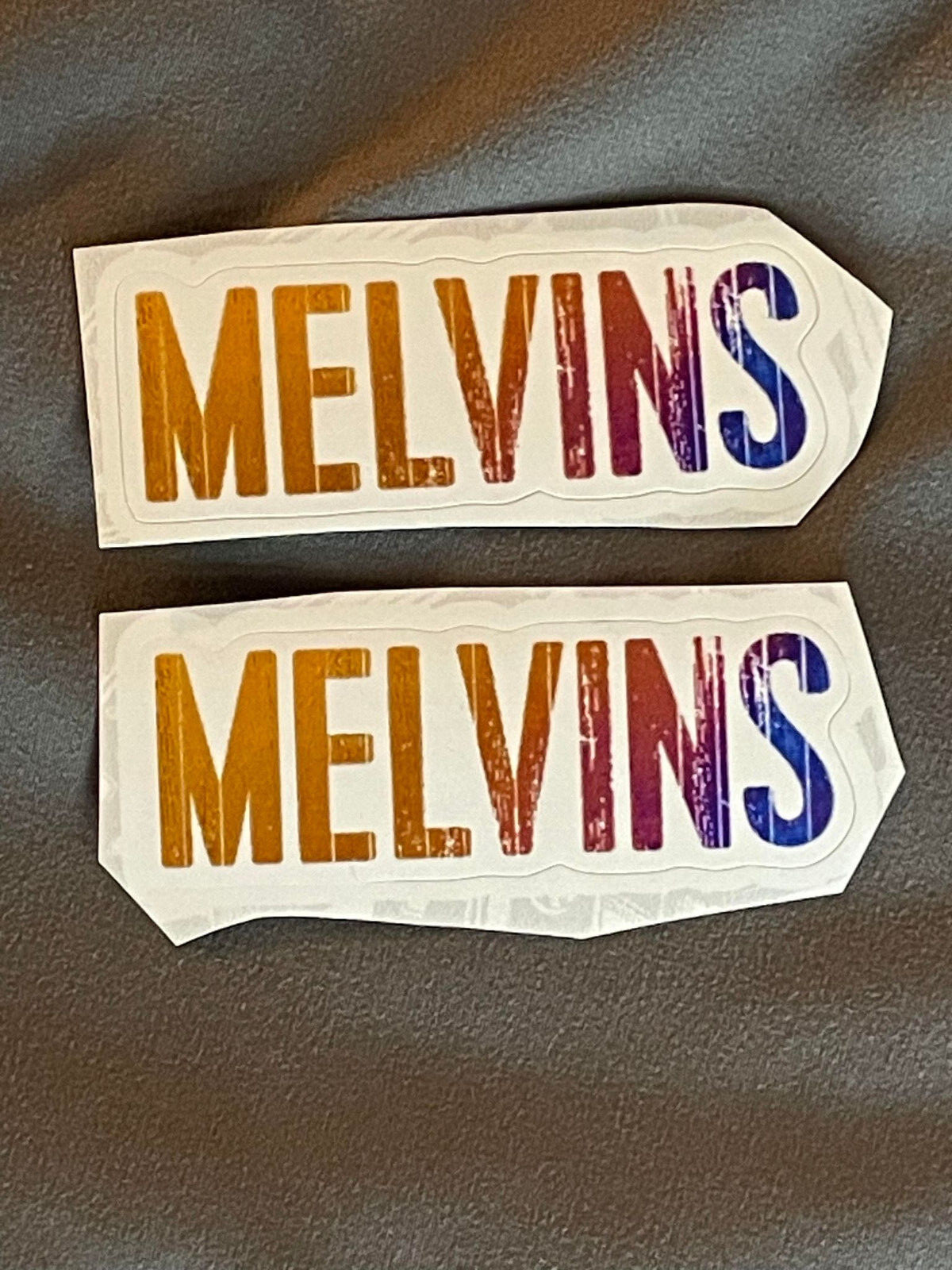 Lot of 2 MELVINS 1″ x 3 1/8″ Band Logo Stickers FAST! FREE SHIP! Buzz Osborne