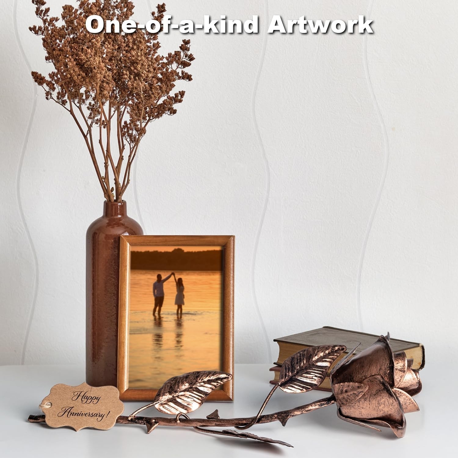 7 Year Anniversary Copper Gift for Her Copper Rose – 7th/22th Anniversary Gift