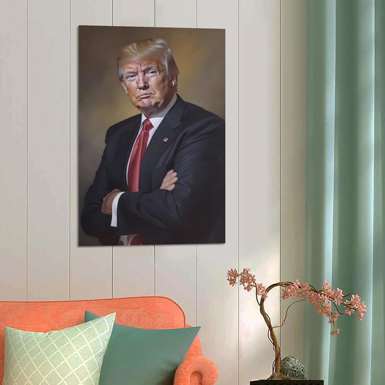 Poster Bust of President Donald J Trump Canvas Art Poster And Wall Art Picture P