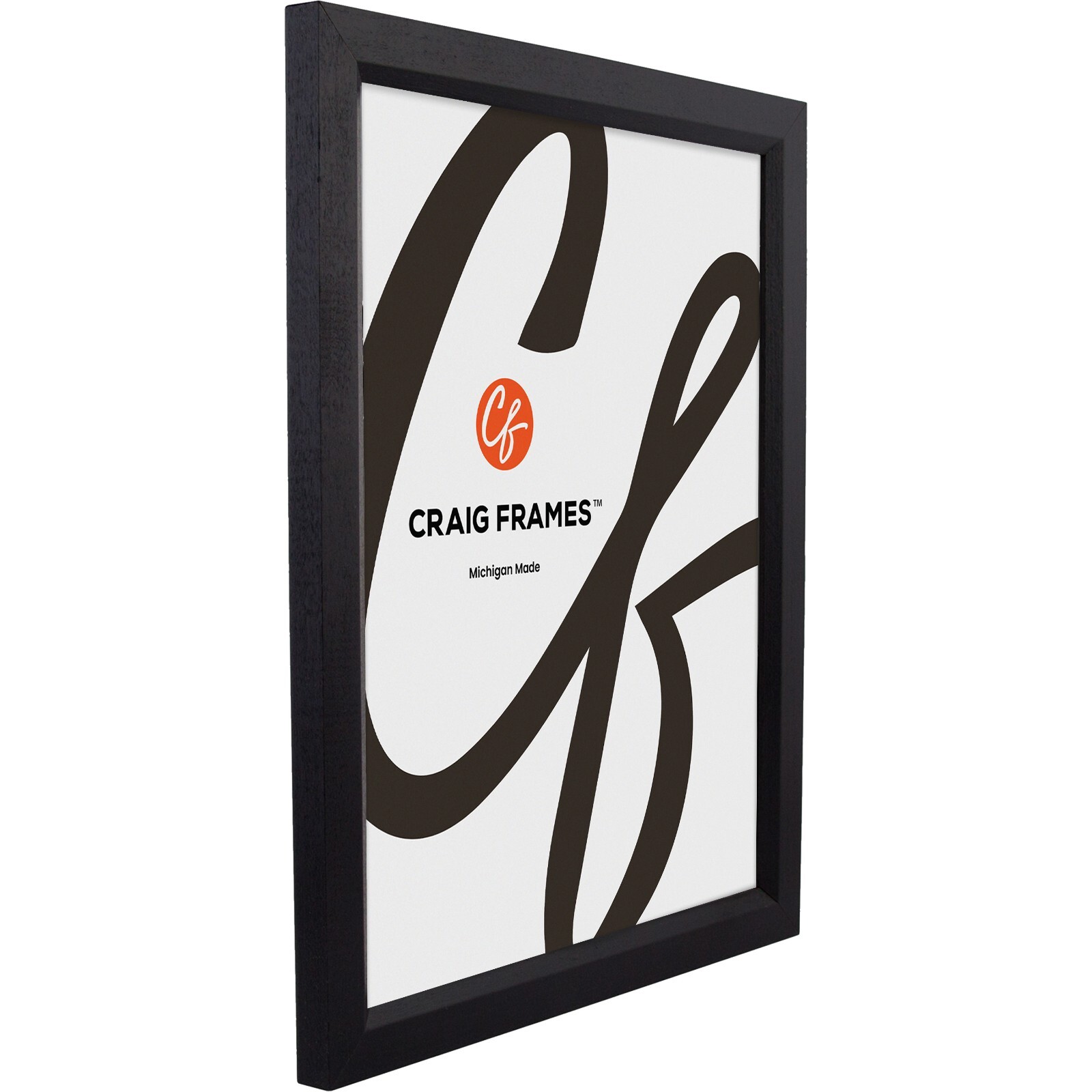 Economy, .875″ Wide Ebony Black Hardwood Picture Frame Poster Frame