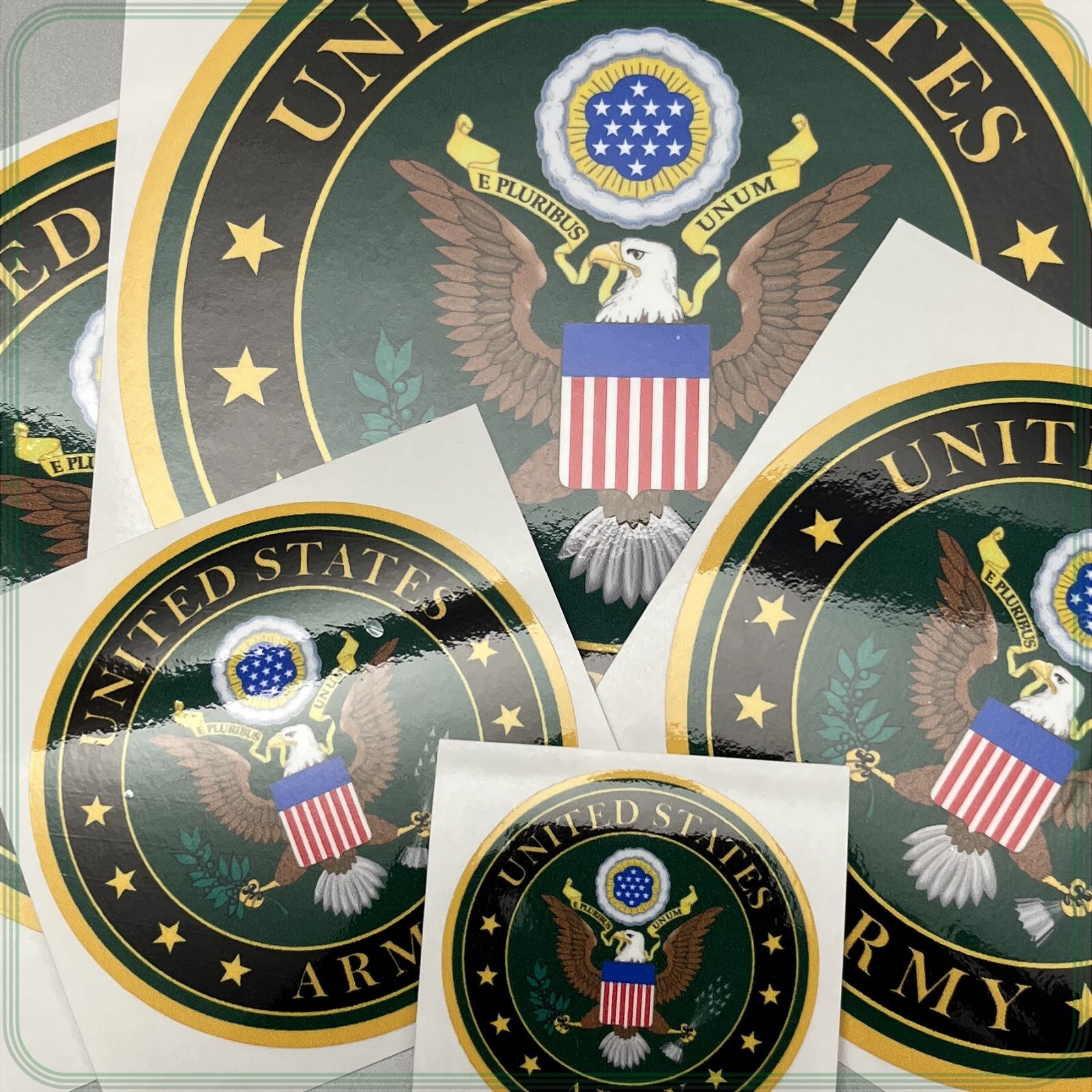 Army Service Laminated Sticker Choose from 2″, 3″, 4″, 5″ or 6″ Sizes for Laptop