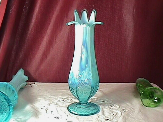 ”SQUIRREL and ACORN” VASE 5 3/4″ BY: UNKNOWN