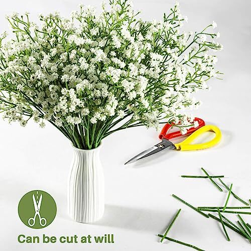 MAQIAHN 6 Baby Breath Artificial Flowers – Babies Breath Flowers Length-20″