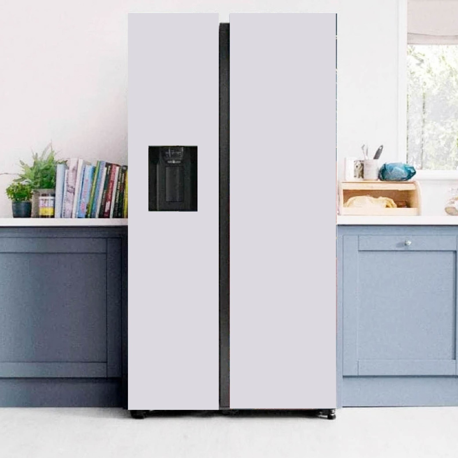 Solid Color Fridge Wrap Vinyl Refrigerator Cover Peel and Stick