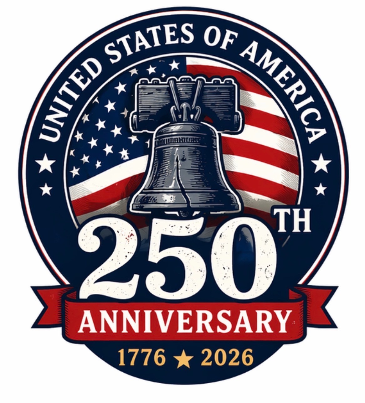 STICKER (BUY 2, GET 1 FREE) 250th America glossy liberty bell USA patriotic