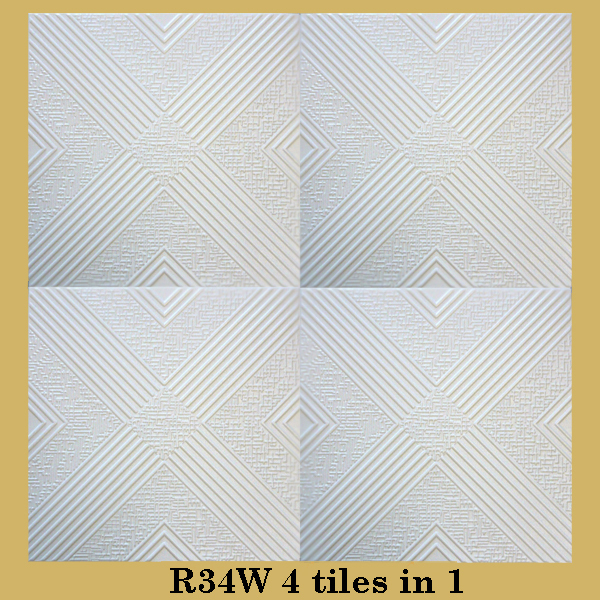 Glue Up Ceiling Tiles Easy Installation R34 SUPER SALE!!