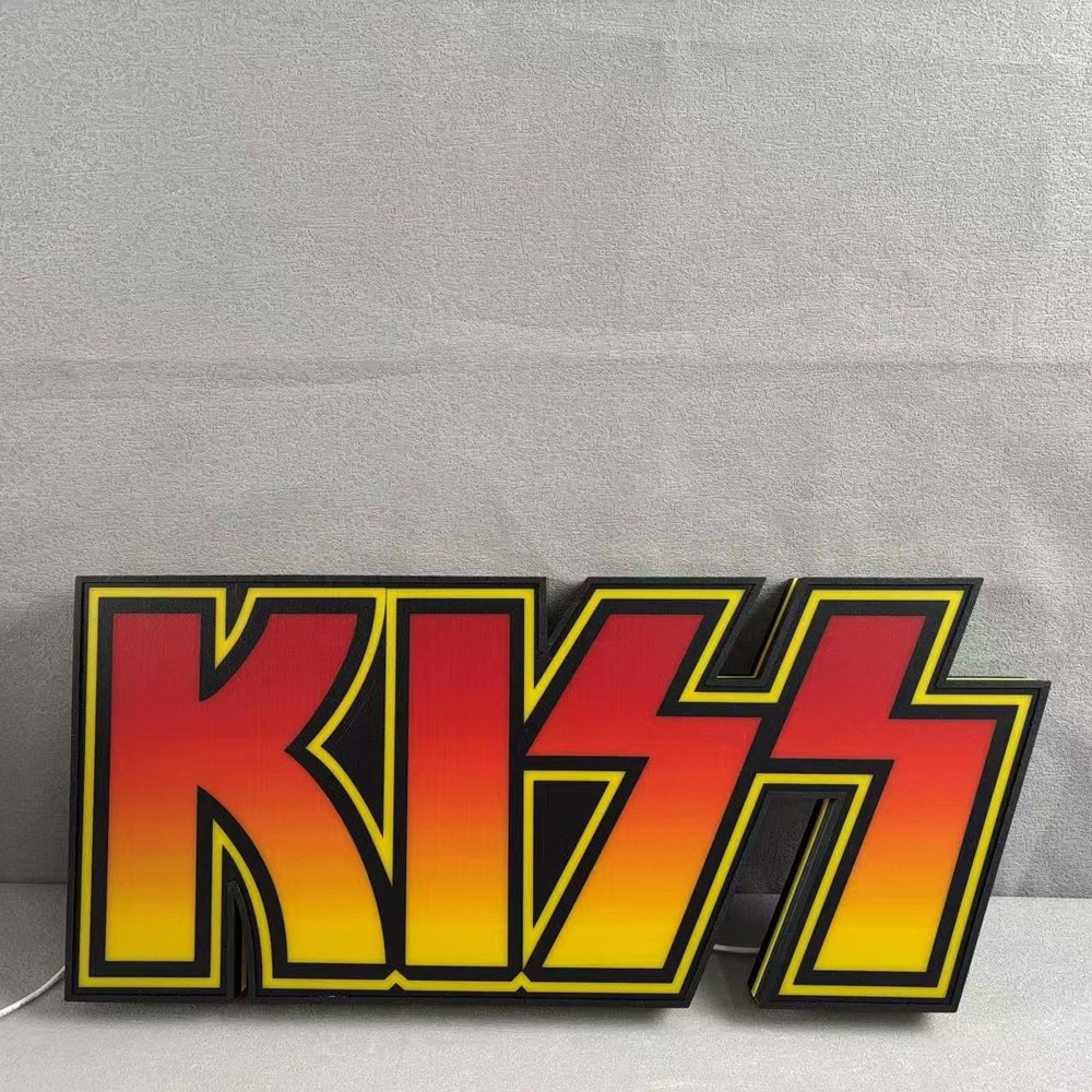 Kiss Topper Logo Led Lightbox Pinball Arcade Decor for Kiss Pinball Machine