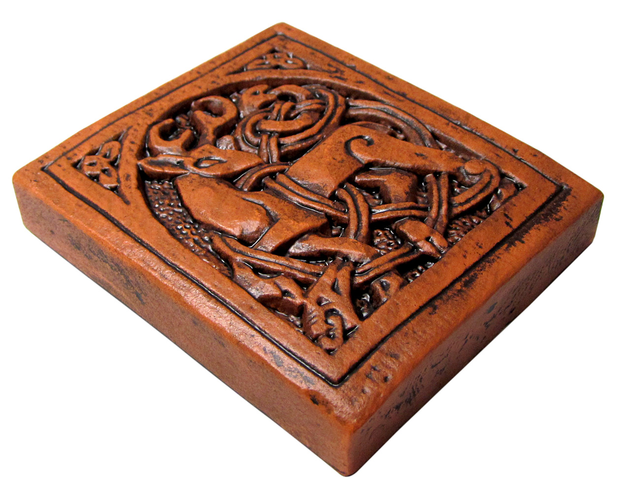 Small Celtic Knot Stag Plaque – Dryad Design – Irish Knotwork Deer Decoration