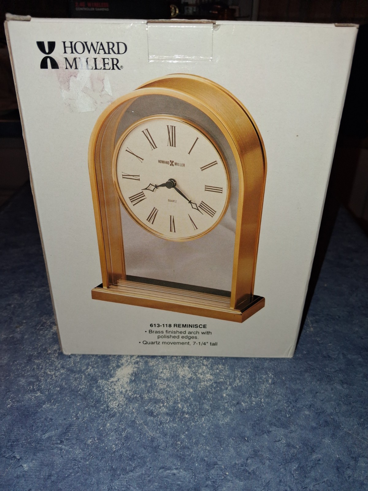 Vintage Howard Miller Reminisce Table Clock Brass #613-118 Quartz – Brand New!