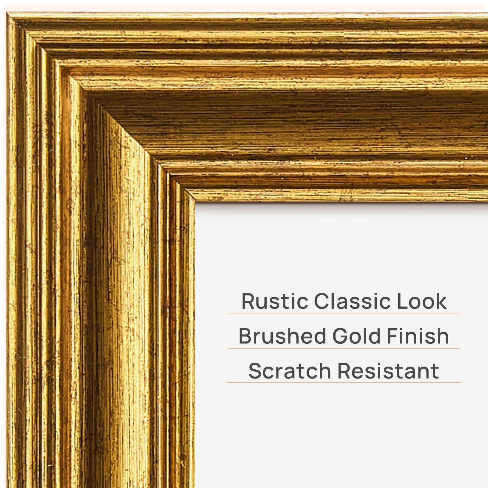 Vintage 8×8 Picture Frames, Antique Gold Frames Display 4×4 with Mat or 8 x 8…