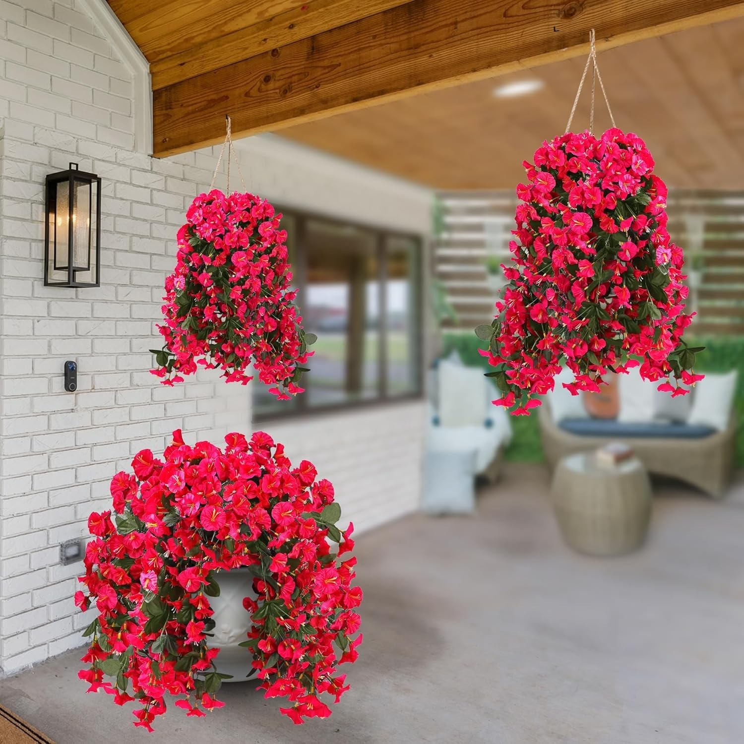 Easy-Care Silk Hanging Plants – 2PCS Realistic Trailing Vines for Every Occasion