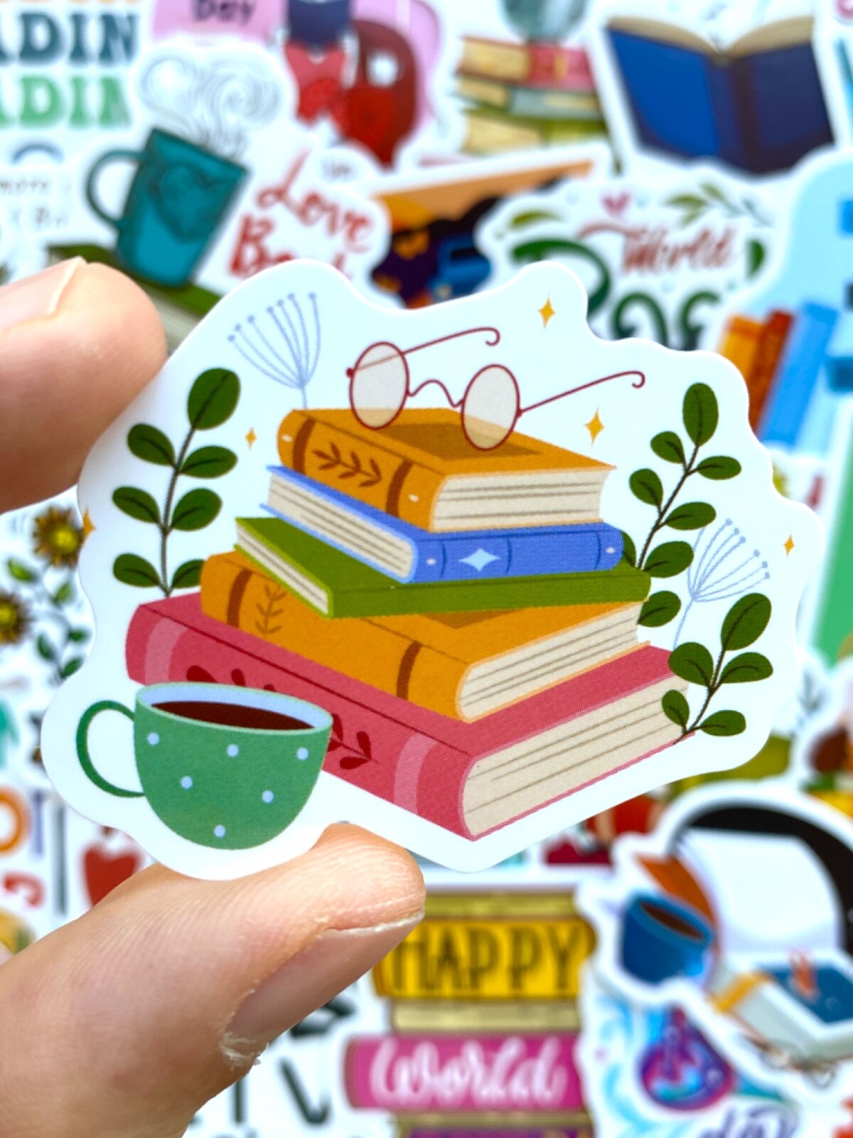 5-50 pcs Love Reading Book Stickers, Cute Fun Bookish Kindle Phone Laptop Decals