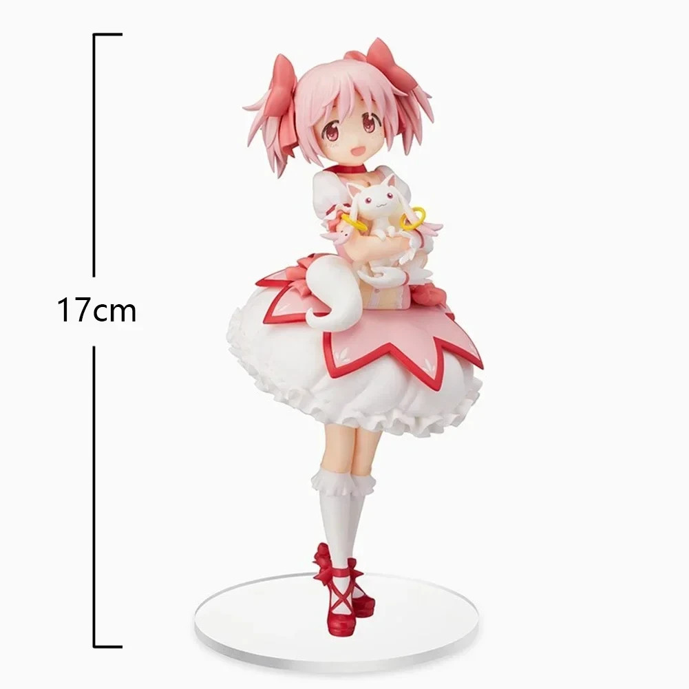 Madoka Figure 17cm With Kyubey Mascot Replica Anime Character Girl Statue Toy