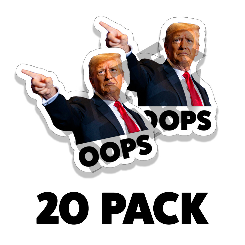Donald Trump OOPS Stickers Decal Car Gas Pump Station 2″ Trump Sticker 5PK