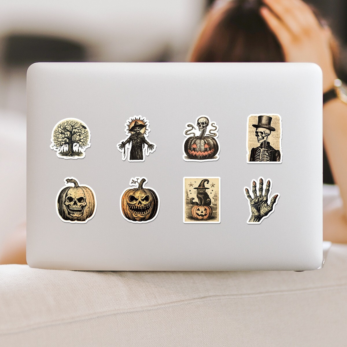 50 Pcs Stickers Vintage Halloween Laptop Luggage Skateboard Car Graffiti Vinyl