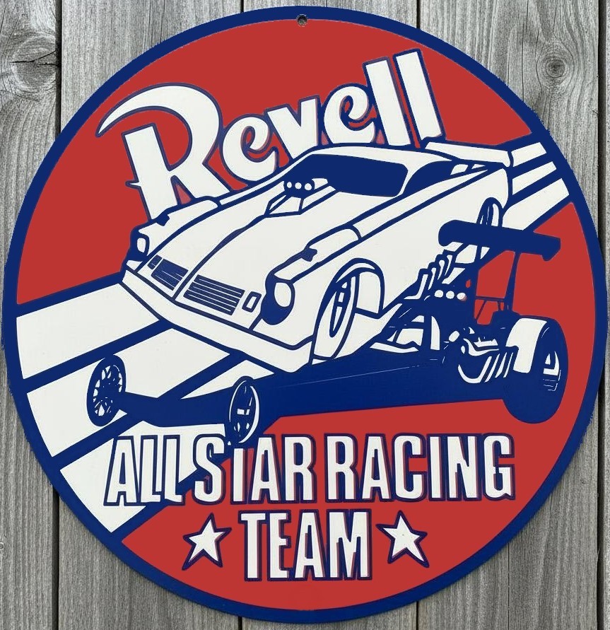 Revell All Star Racing 8″ Diameter Novelty Metal Sign Made In USA New!